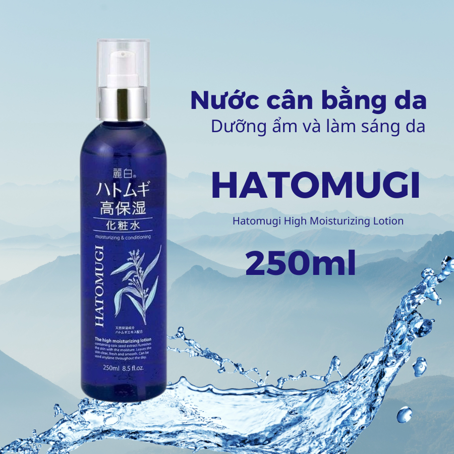 Xịt khoáng phun sương Hatomugi Mist 250ml dưỡng ẩm sâu và làm sáng da chiết xuất hạt ý dĩ Nhật Bản - Konnichiwa