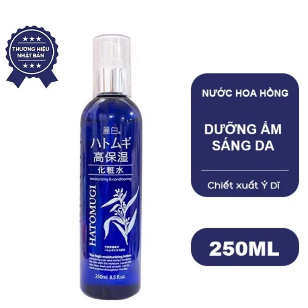 Xịt khoáng phun sương Hatomugi Mist 250ml dưỡng ẩm sâu và làm sáng da chiết xuất hạt ý dĩ Nhật Bản - Konnichiwa