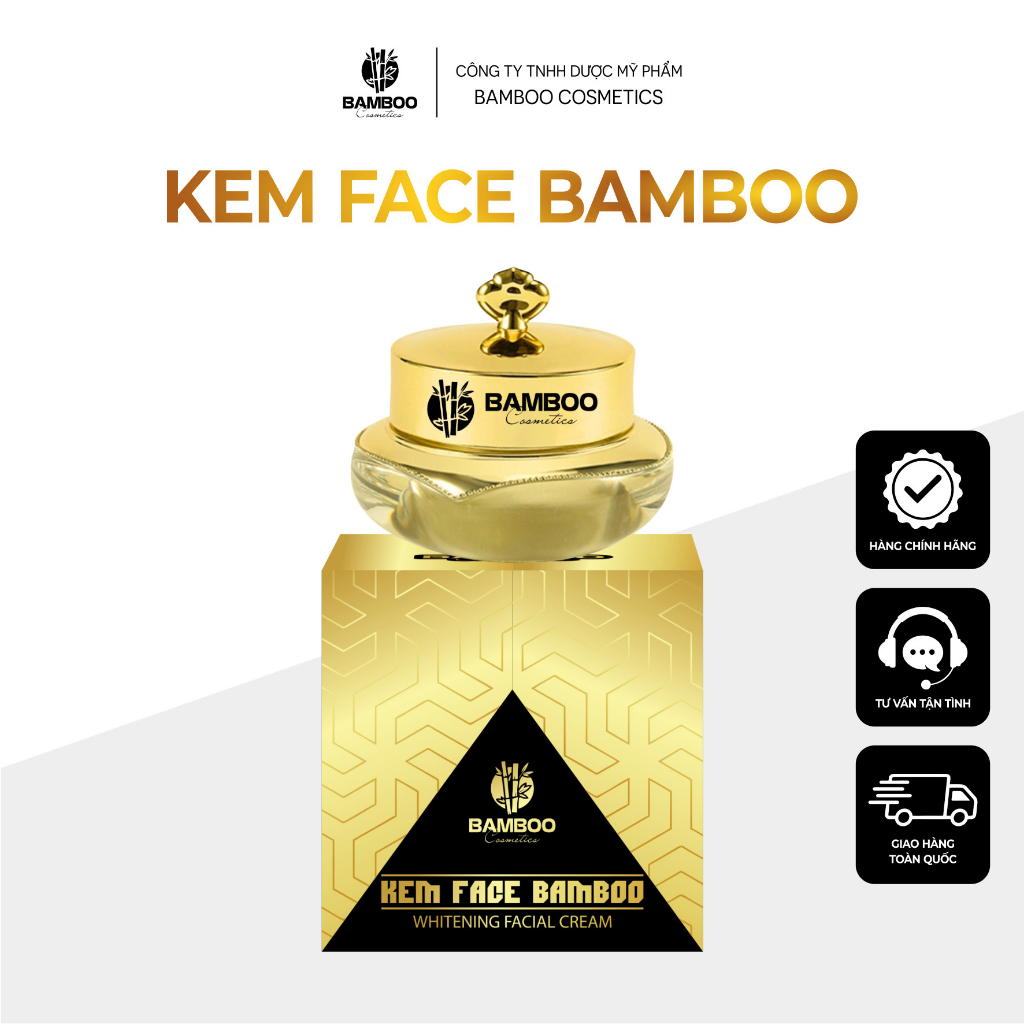 Kem Face Bamboo Whitening Facial Cream giúp chống nắng, dưỡng trắng da hũ 30g