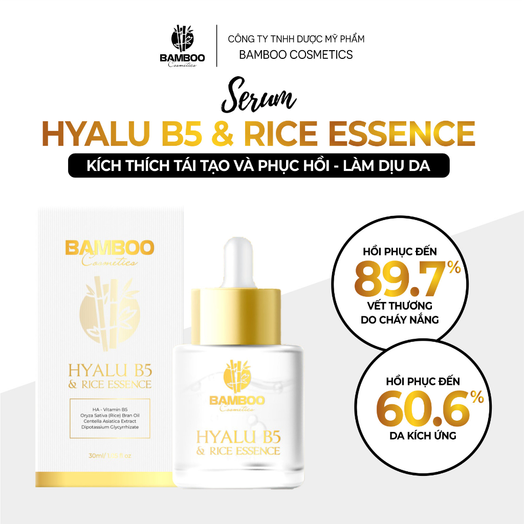 Serum tinh chất gạo Hyalu B5 & Rice giúp cấp ẩm phục hồi da 30ml