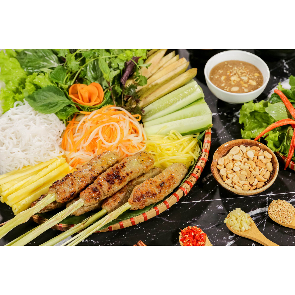Nem lụi Huế kèm sốt chấm gia truyền (gói 500gr) nem lụi ướp sẵn tiện lợi chiên nướng [HN giao hàng hỏa tốc] - Ảnh 4