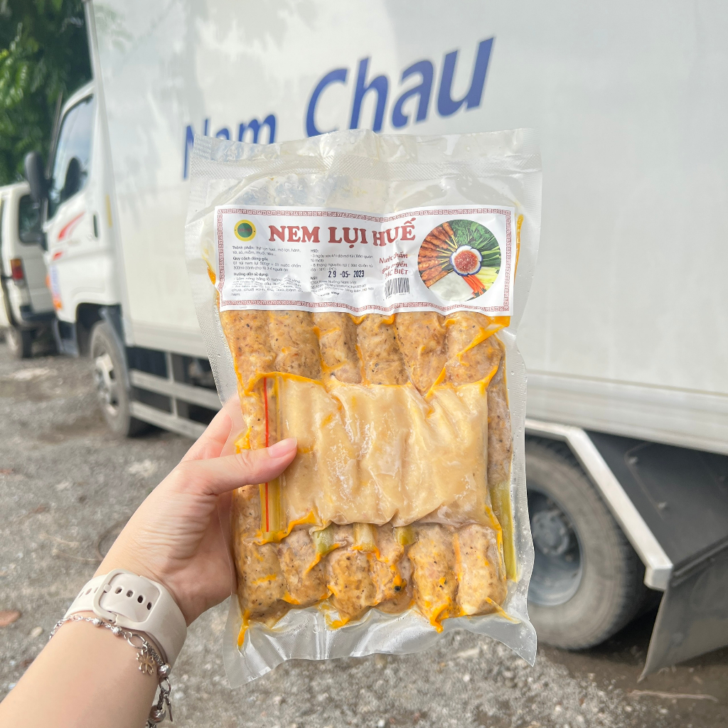 Nem lụi Huế kèm sốt chấm gia truyền (gói 500gr) nem lụi ướp sẵn tiện lợi chiên nướng [HN giao hàng hỏa tốc] - Ảnh 2