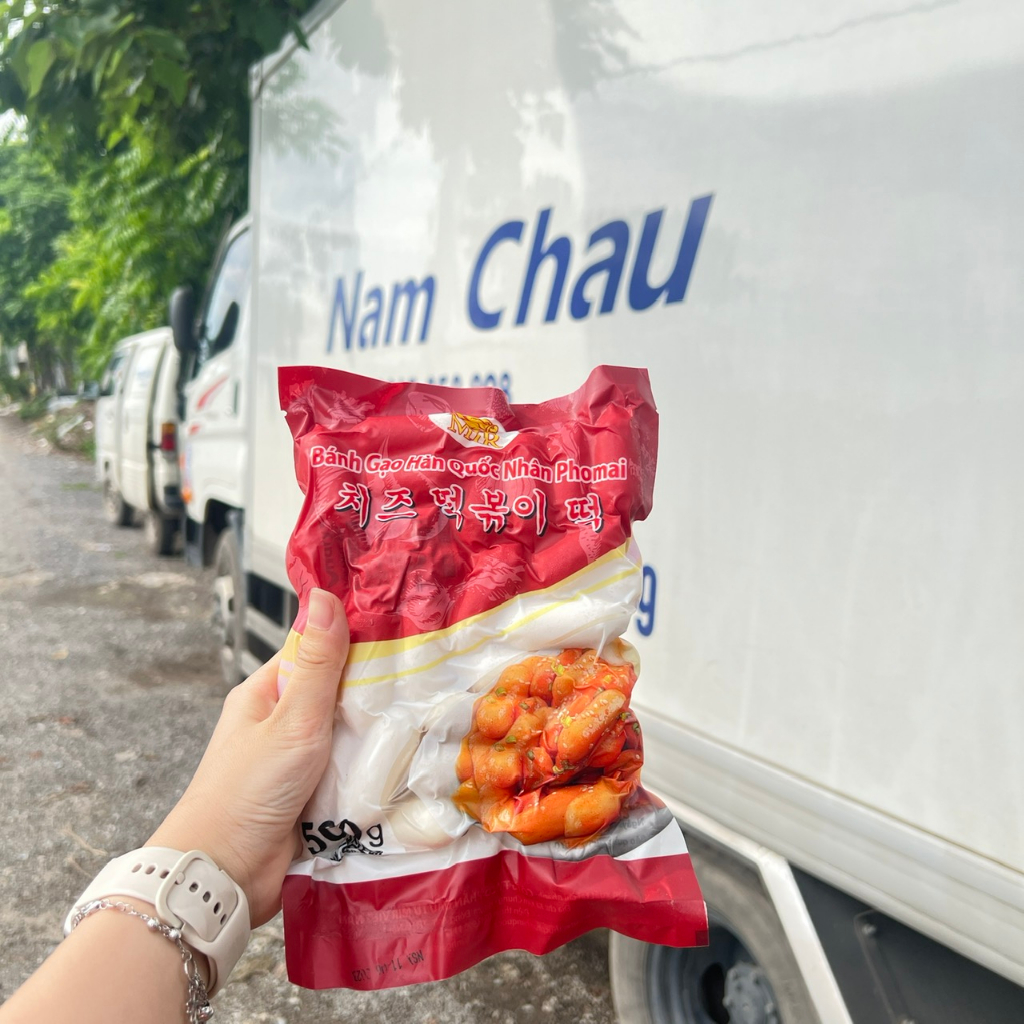 Bánh gạo Tokbokki Hàn Quốc nhân Phomai 500gr/tokbokki phô mai chế biến đa dạng các món ngon