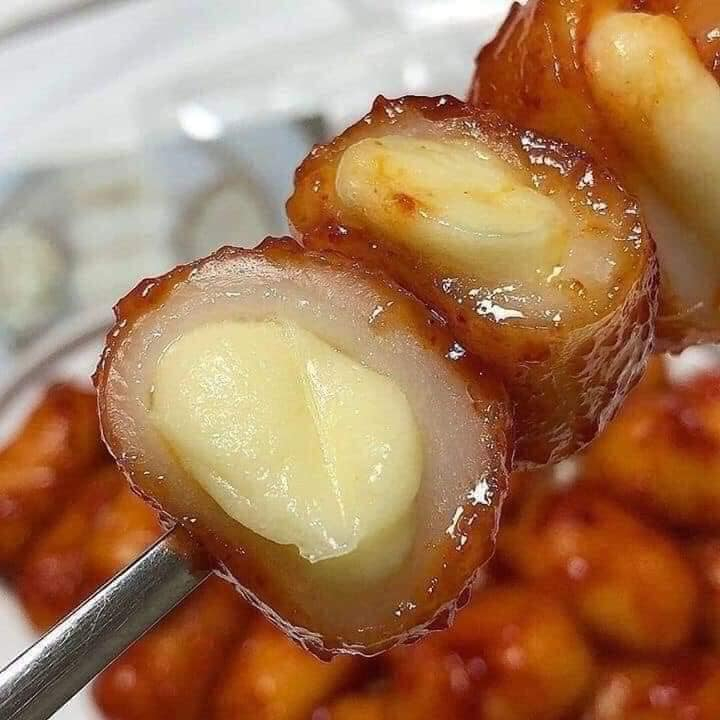 Bánh gạo Tokbokki Hàn Quốc nhân Phomai 500gr/tokbokki phô mai chế biến đa dạng các món ngon