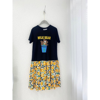 váy cotton phối đuôi cá hoa MIJOO