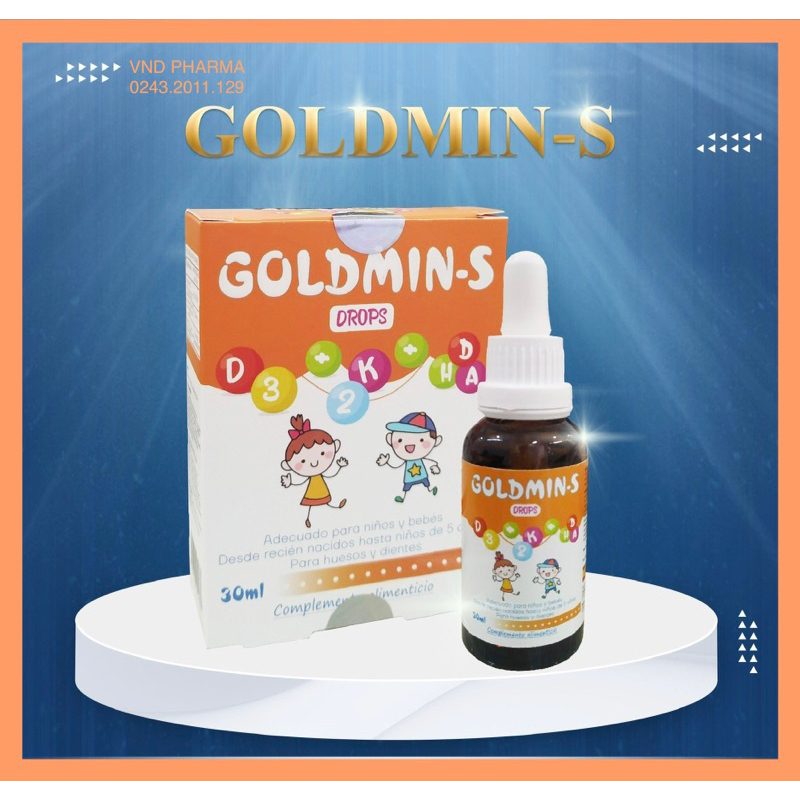 [CHÍNH HÃNG CHÂU ÂU] GOLDMIN-S Bổ sung Vitamin D3, vitamin K2 và DHA cho cơ thể