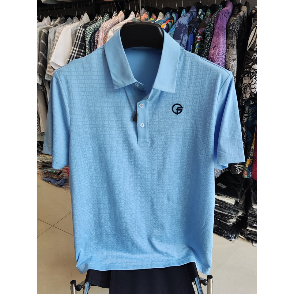 Áo phông golf nam F.TOM Dệt thoáng toàn bộ thân trước và tay áo , vải co dãn thoáng mát