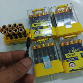 Hộp 10 mũi vít nam châm hít tosan