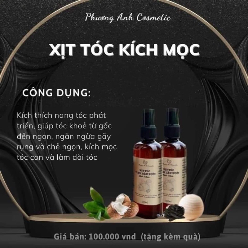 Xịt Bưởi PHƯƠNG ANH COSMETIC Nuôi Dưỡng Nang Tóc, Giảm Rụng, Kích Mọc Tóc