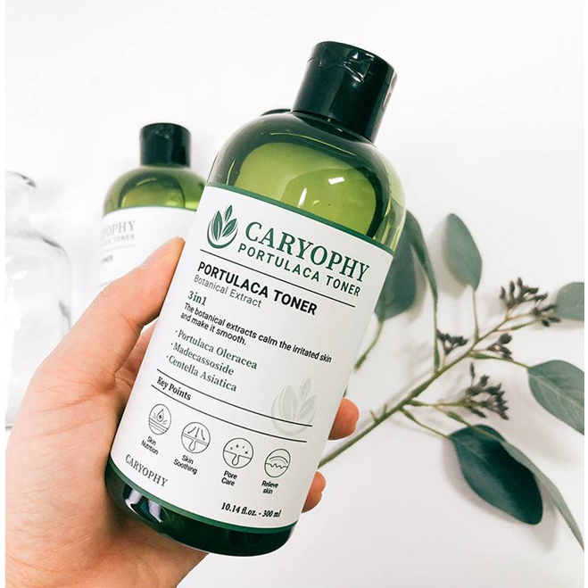 Nước Hoa Hồng + Serum + Kem Dưỡng Ngăn Ngừa Mụn Caryophy 3in1 Portulaca