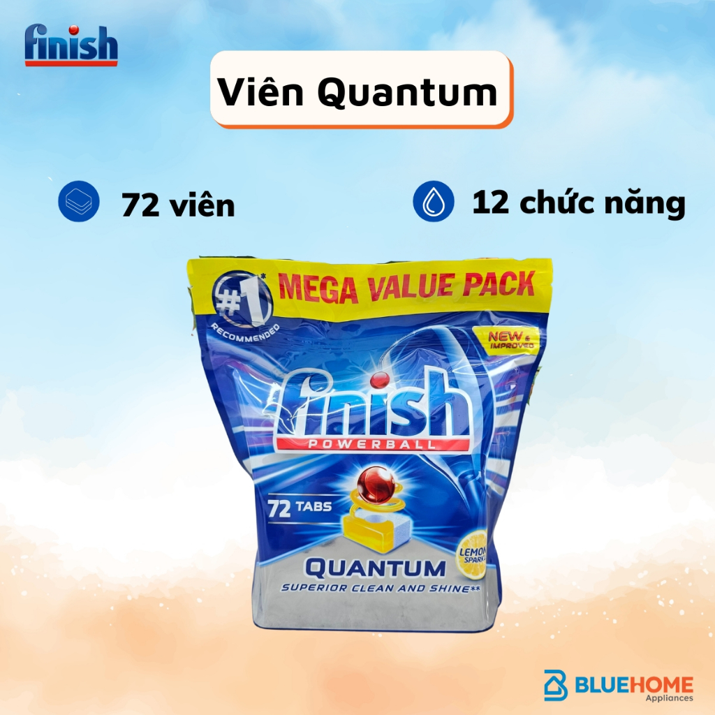 Viên rửa bát Finish quantum 72viên