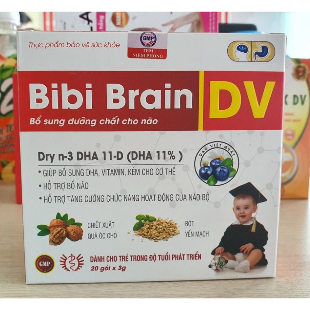 Bibi Brain DV cốm bổ não hộp 20 gói x 3g Dược Vương