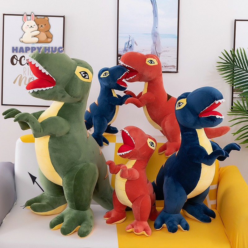 Gấu bông khủng long nhồi bông vỏ nhung cao cấp size 30/40/45/55cm, thú nhồi bông cho bé chơi và ôm - Happy Hug