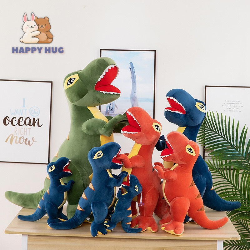 Gấu bông khủng long nhồi bông vỏ nhung cao cấp size 30/40/45/55cm, thú nhồi bông cho bé chơi và ôm - Happy Hug