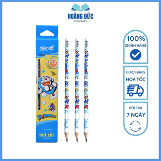 Bút chì gỗ 2b thiên long điểm 10 tp-gp009/do - in hình doreamon - hoàng đức