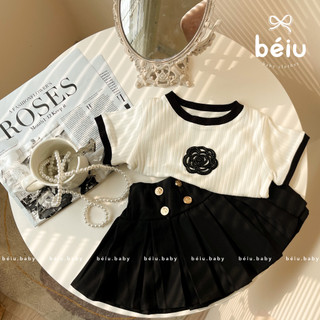 (𝑯𝒂̀𝒏𝒈 𝒄𝒐́ 𝒔𝒂̆̃𝒏 - Ảnh thật) Set Flower Đen cho bé 2-7 tuổi