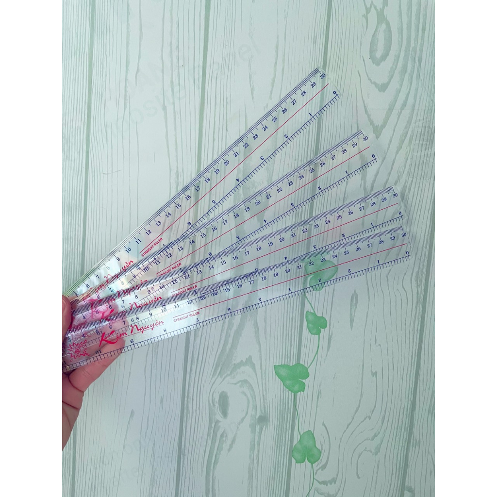 Thước kẻ nhựa cứng Kim nguyên 20cm, 30cm và 50cm hàng chuẩn đẹp