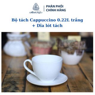 Bộ tách cappuccino 0.22 L Daisy Trắng - Gốm sứ cao cấp Minh Long I