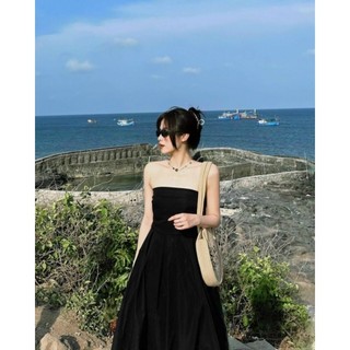 đầm maxi cup ngực xếp li dáng xoè
