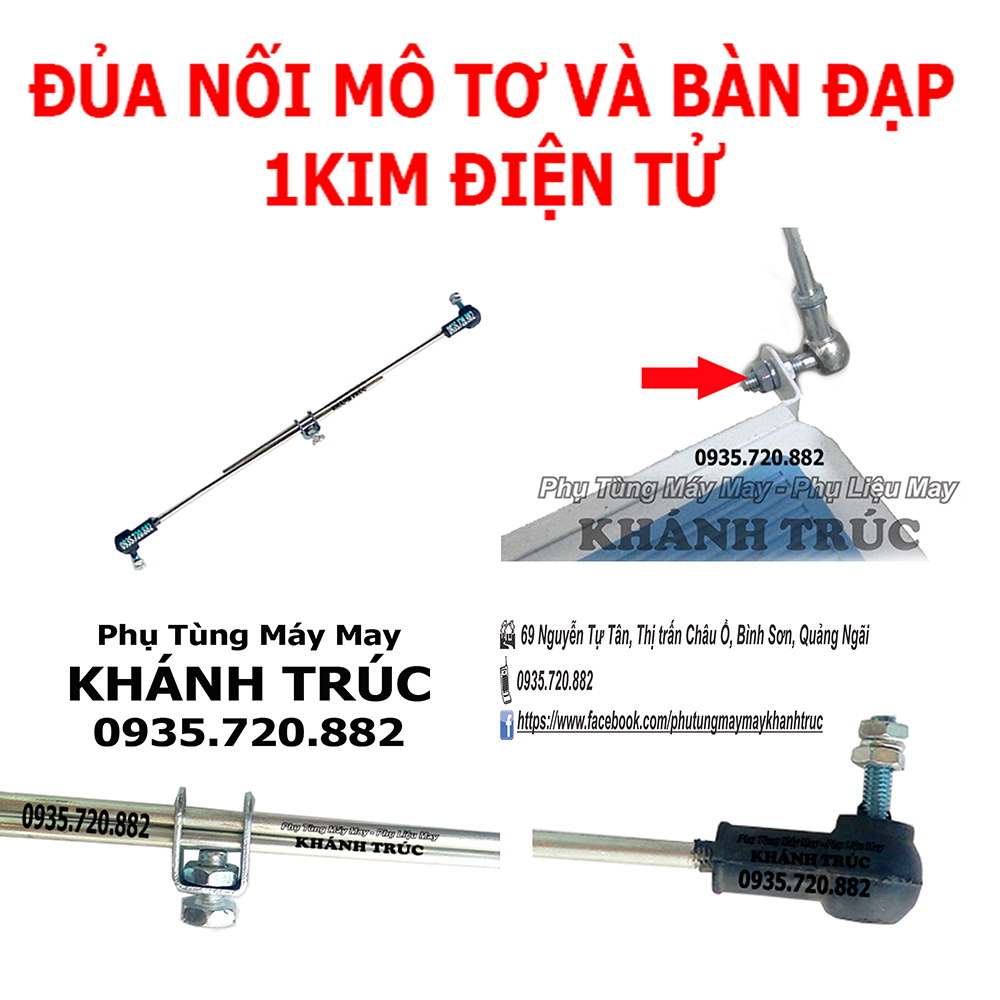 Đủa nối mô tơ và bàn đạp máy may 1kim điện tử công nghiệp