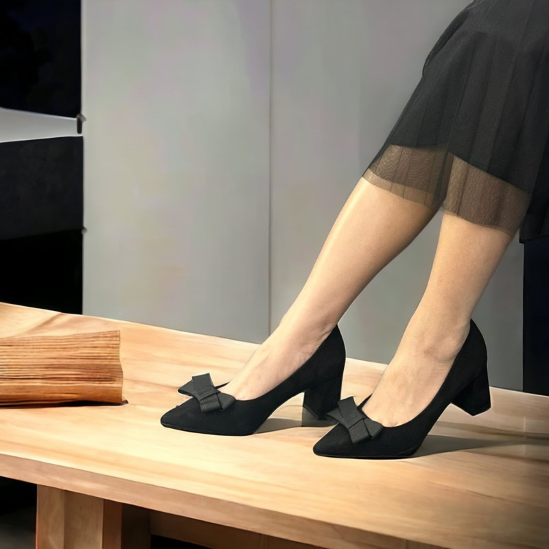 GIẦY CAO GÓT NỮ ENAKO TP13718 - MŨI NHỌN CÔNG SỞ GÓT CAO 6CM