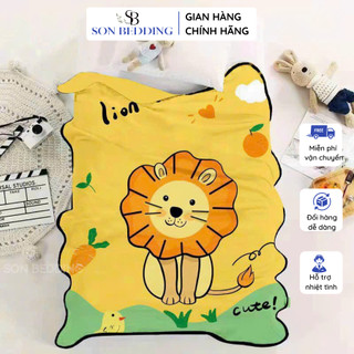 Chăn lông tuyết cho bé in hình 2 mặt, siêu mềm mịn, mền hè, chăn hè thu 1mx1m4