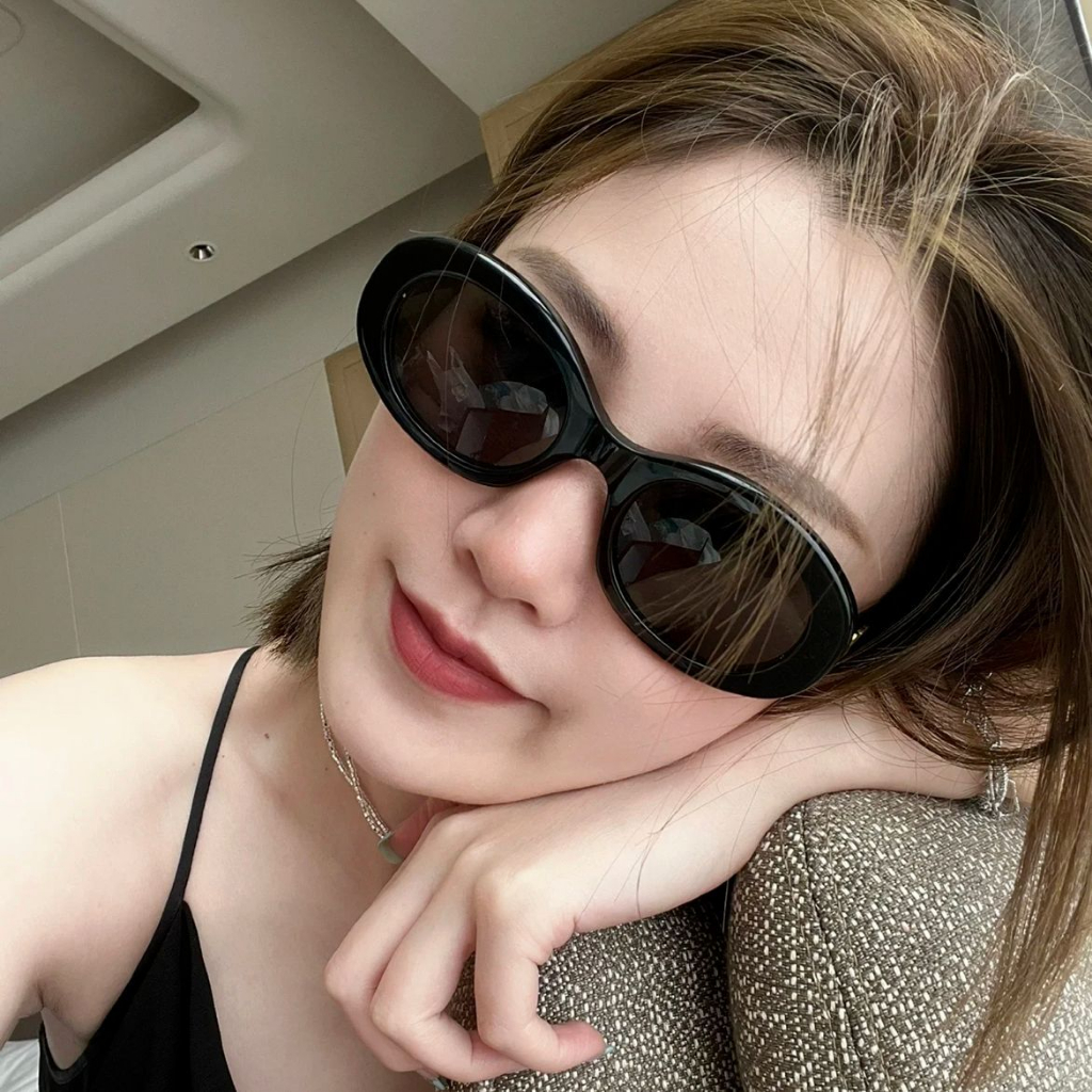 Kính râm mát nữ nam thời trang cá tính phong cách retro Hàn Quốc mắt kính không độ chống UV400 và tia bức xạ HANASO 261