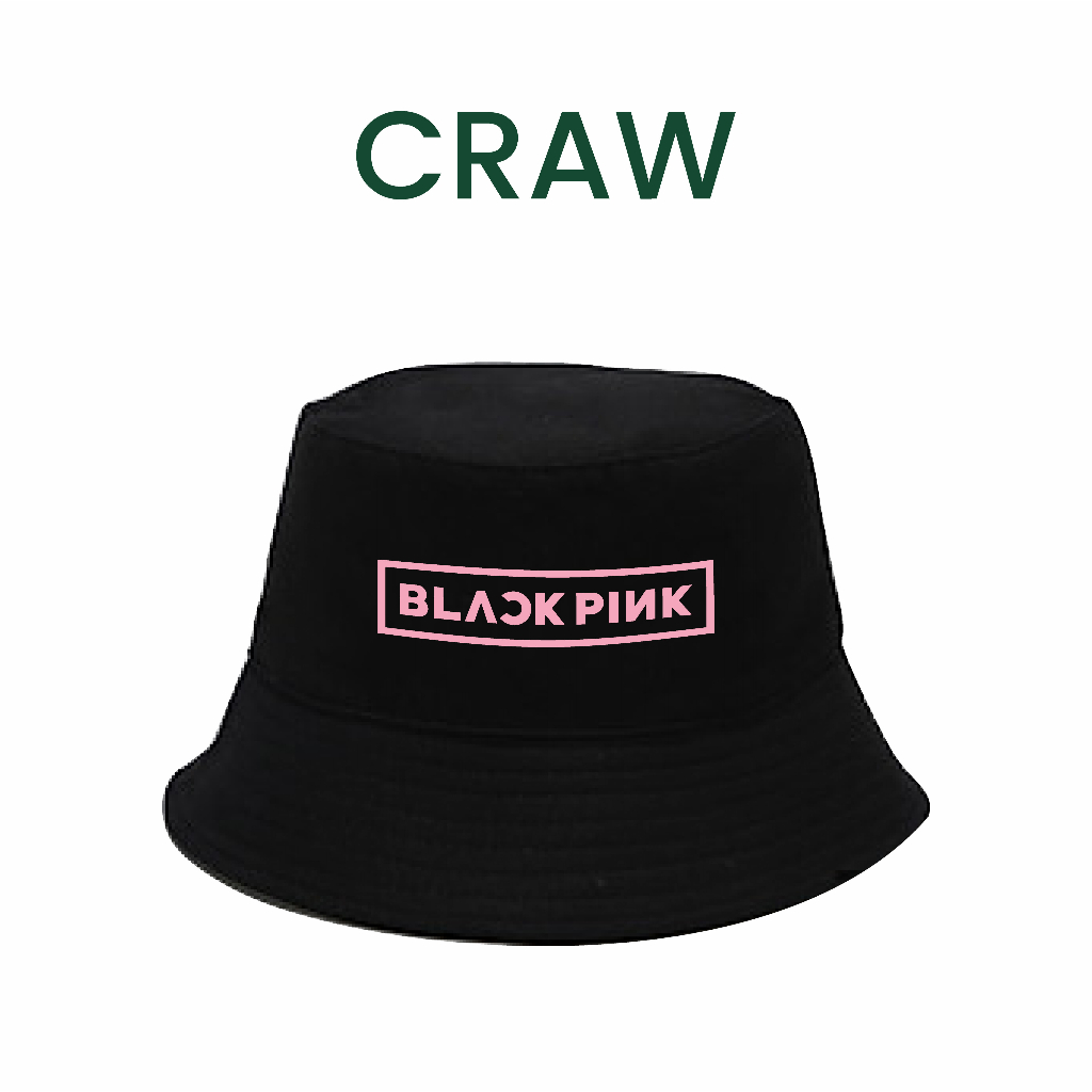 Nón bucket BlackPink Craw vải kaki mềm mịn, dày dặn - Vành Tròn BlackPink