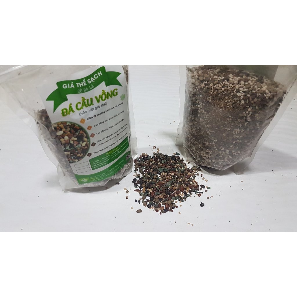 Đá cầu vồng 7 màu giá thể trồng sen đá xương rồng .