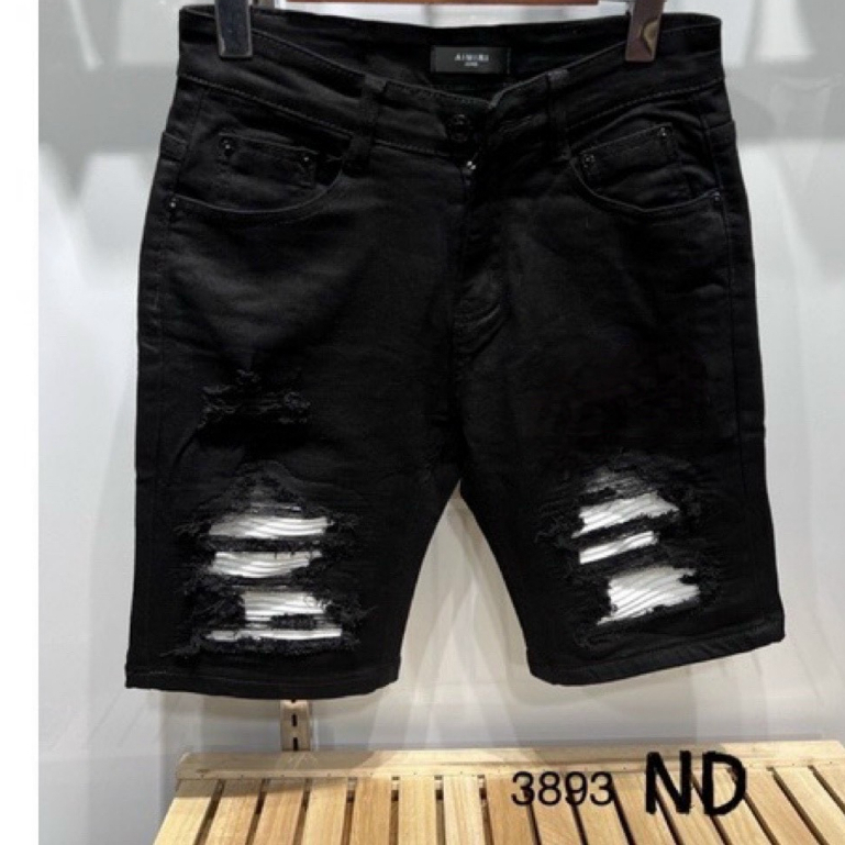 quần short jean nam ngắn đen rách thêu logo nhiều mẫu mới hot,chất bò co giãn bền màu giá tốt KAYSTORE