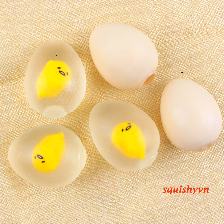 Đồ chơi Gudetama bóp trút giận thổi bóng hình quả trứng động vật thú vị cho bé