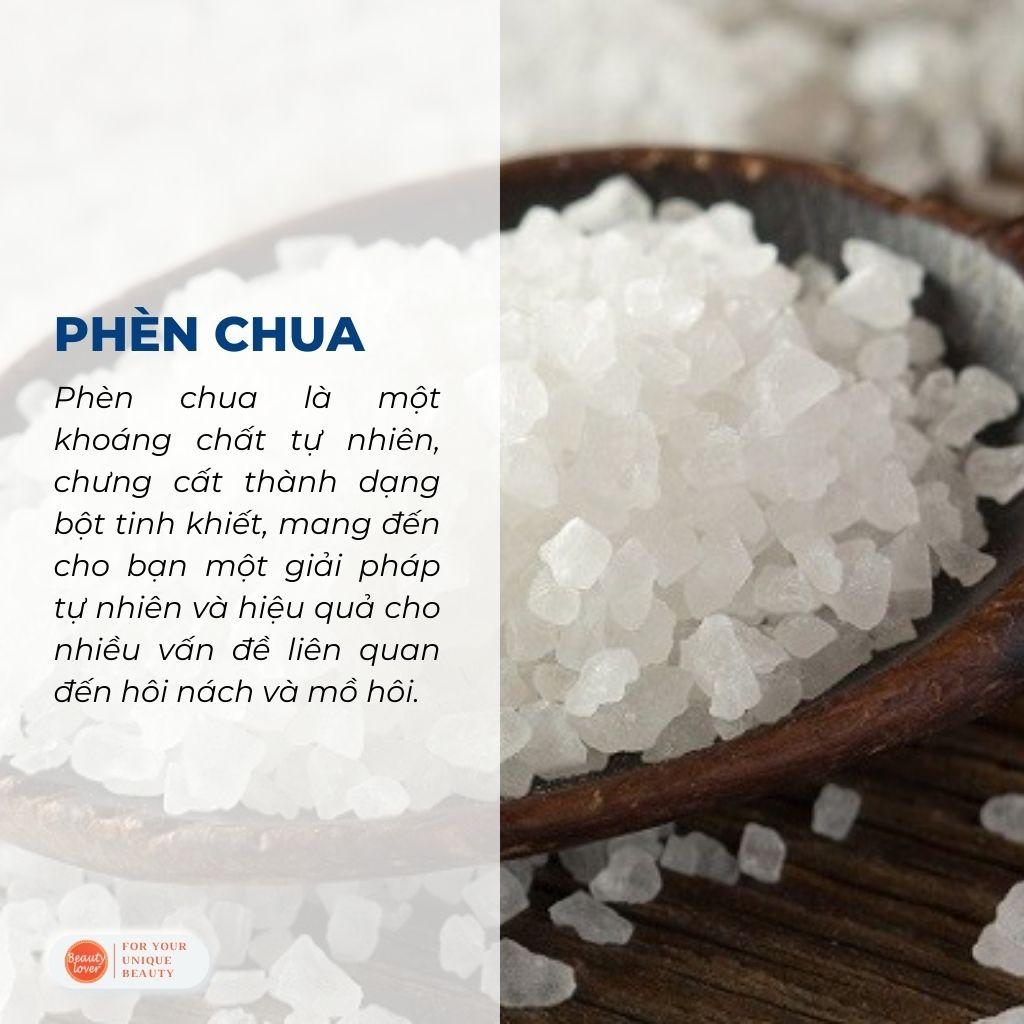 Phèn chua khử mùi hôi nách dạng bột đã chưng chất 20g, 50g – Beauty Lover