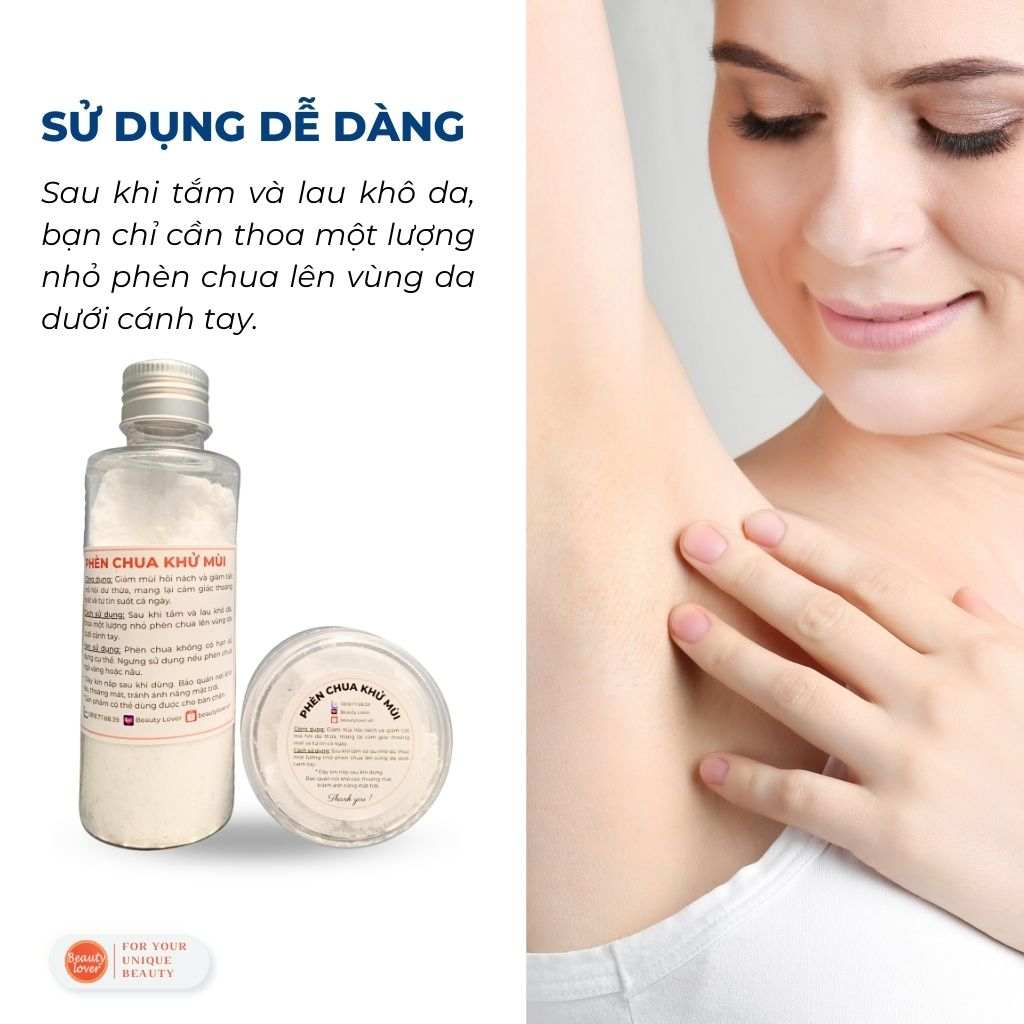 Phèn chua khử mùi hôi nách dạng bột đã chưng chất 20g, 50g – Beauty Lover