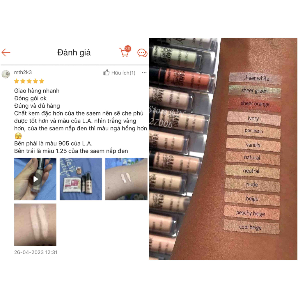 🇺🇸 Kem Che Khuyết Điểm Cao Cấp Tương Tự Tarte Siêu Mịn