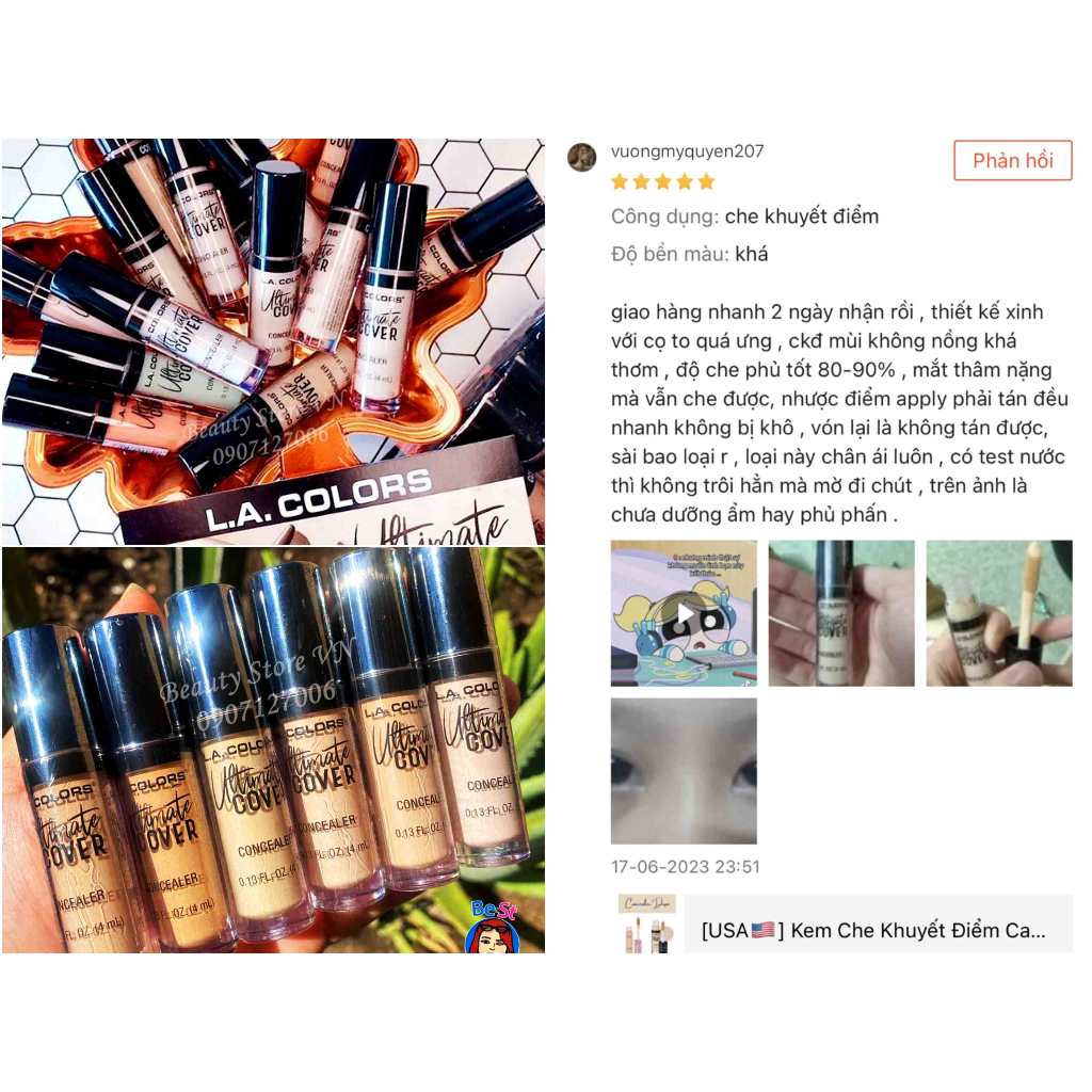 🇺🇸 Kem Che Khuyết Điểm Cao Cấp Tương Tự Tarte Siêu Mịn