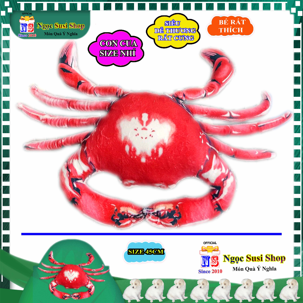 THÚ BÔNG CON CUA ĐỎ SIZE NHÍ 45CM SIÊU MỀM MỊN RẤT DỄ THƯƠNG BÉ RẤT THÍCH CẦM CHƠI