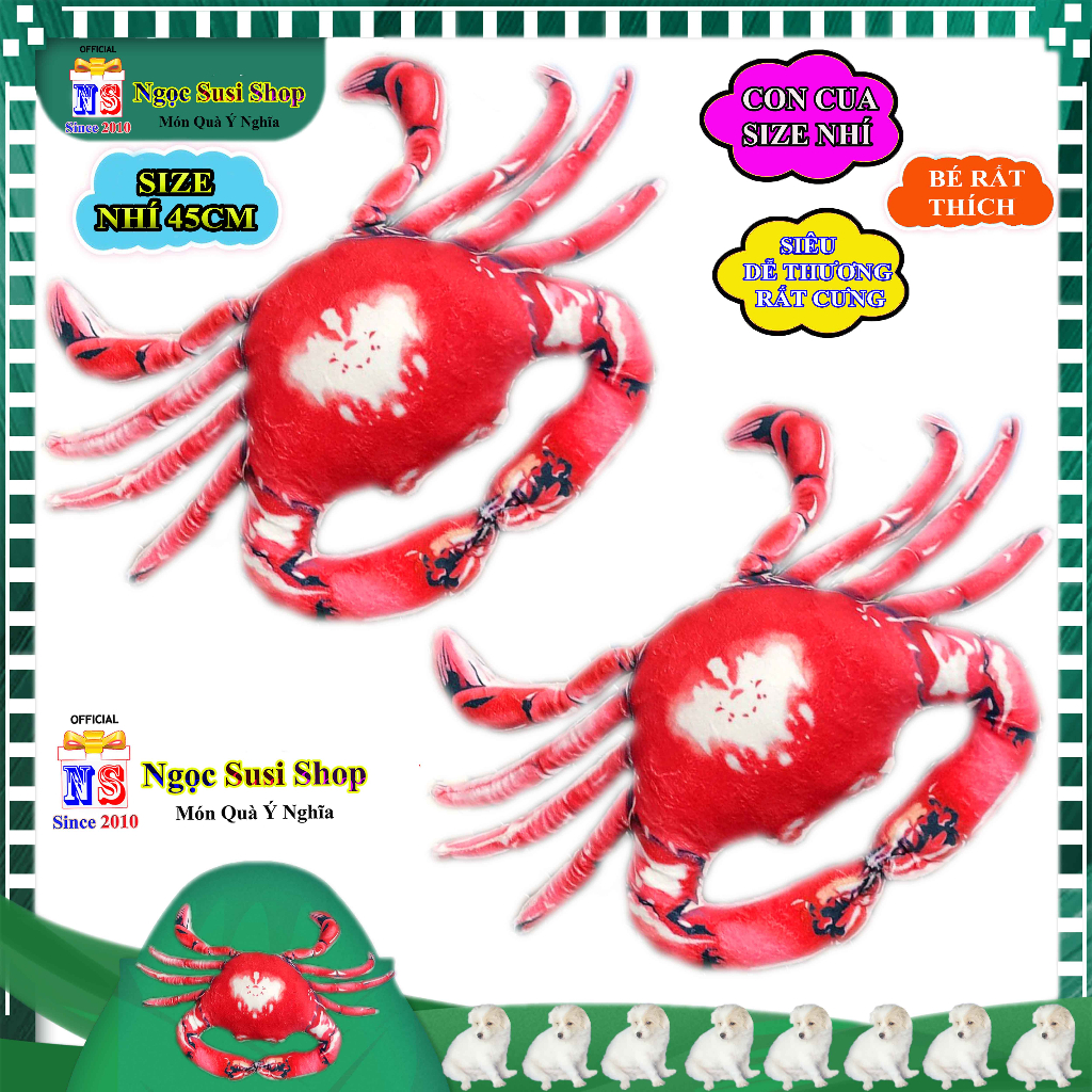THÚ BÔNG CON CUA ĐỎ SIZE NHÍ 45CM SIÊU MỀM MỊN RẤT DỄ THƯƠNG BÉ RẤT THÍCH CẦM CHƠI