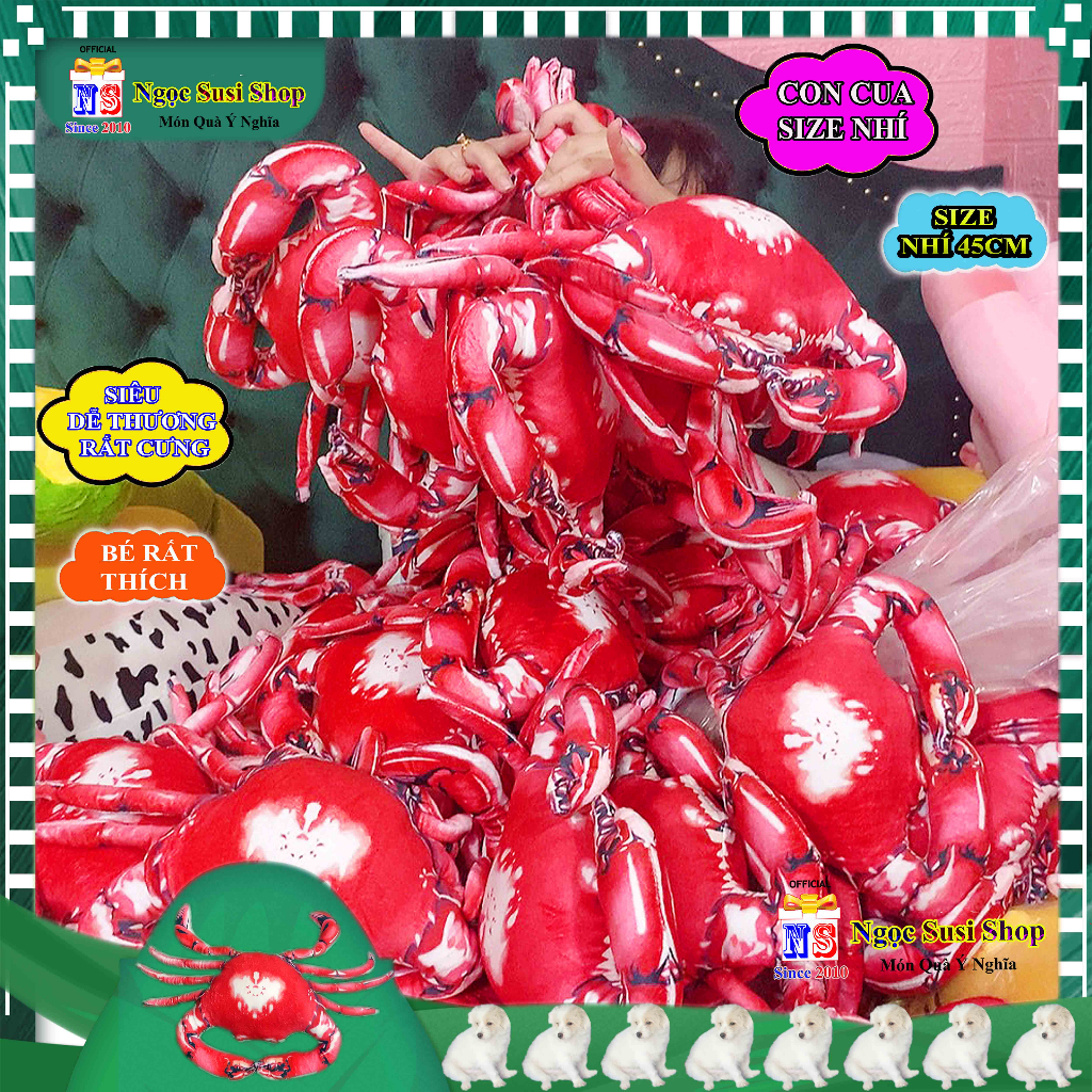 THÚ BÔNG CON CUA ĐỎ SIZE NHÍ 45CM SIÊU MỀM MỊN RẤT DỄ THƯƠNG BÉ RẤT THÍCH CẦM CHƠI