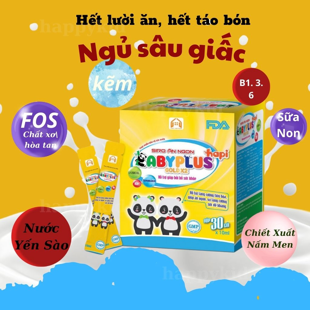 Siro Ăn Ngon Baby Plus Giúp Bé Ăn Ngon Ngủ Ngon Tăng Cân Tự Nhiên Tăng Sức Đề Kháng HAPI GROUP CHÍNH HÃNG