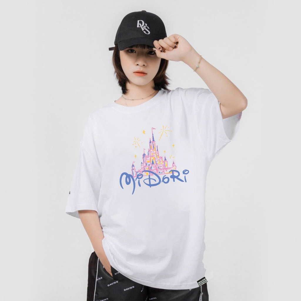Áo thun form rộng tay lỡ nam nữ Phông Unisex DISNEY   Local Brand Mi Midori