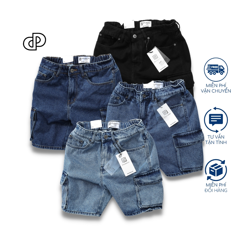 Quần short jean nam cao cấp túi hộp form ngắn PUNDOHOMME QSPDHM02