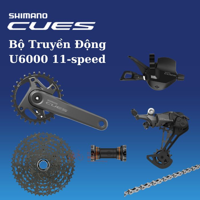 Group Xe Đạp SHIMANO CUES U6000 Group Bộ Truyền Động Xe Đạp 9 10 11 Tốc Độ Dành Cho Xe Touring/MTB