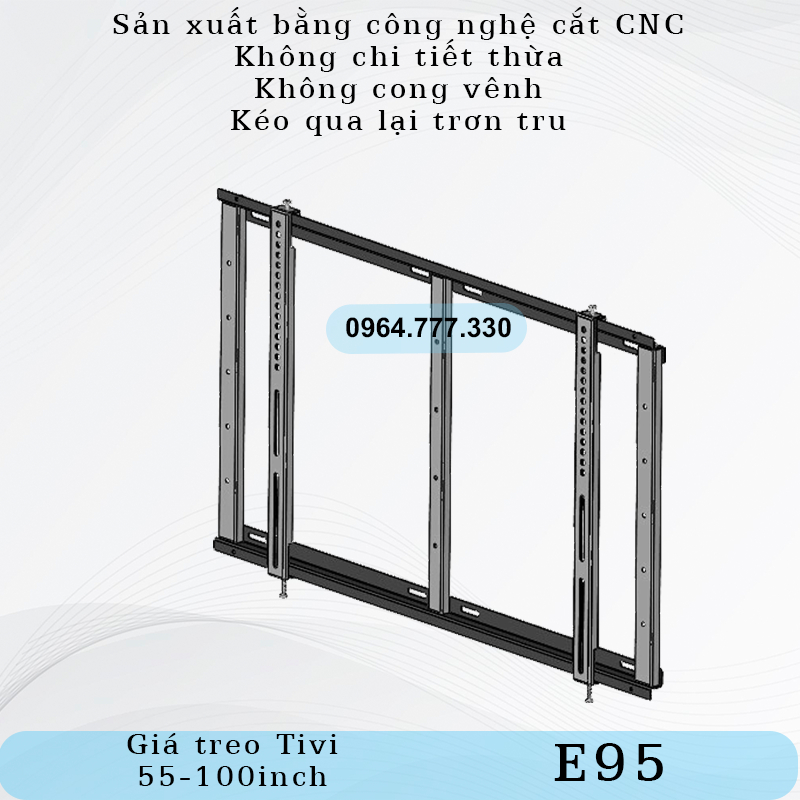 E95  Khung treo tivi cỡ lớn - Khung treo tivi phẳng sát tường - Tv 65inch #85inchs #90inchs