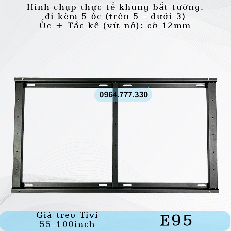 E95  Khung treo tivi cỡ lớn - Khung treo tivi phẳng sát tường - Tv 65inch #85inchs #90inchs