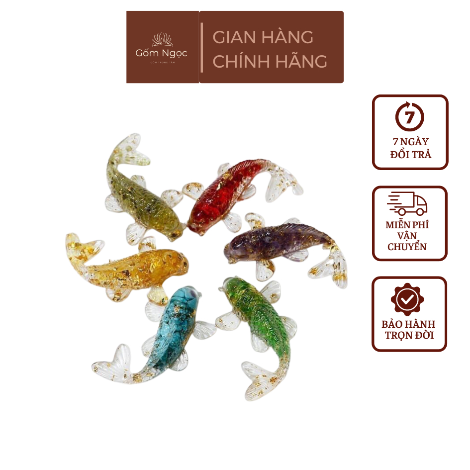 Cá koi phong thủy có xu tài lộc, cá koi đá thạch anh thả bát thả hoa, cá koi thả bát mình đường tụ thủy
