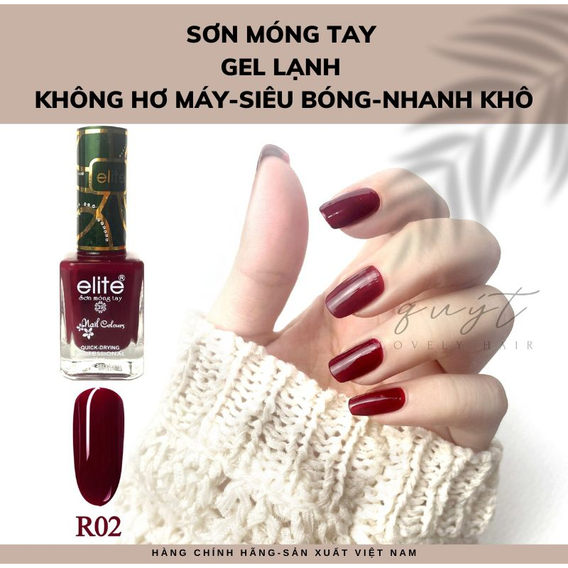 Sơn móng tay gel lạnh cao cấp 16ml màu đỏ đô - đỏ mận (không cần hơ máy)