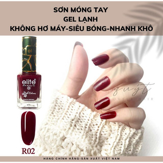 Sơn móng tay gel lạnh cao cấp 16ml màu đỏ đô - đỏ mận