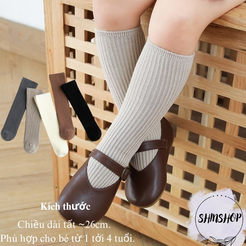 Tất đùi, tất dài, vớ dài cho bé dưới 3 tuổi siêu yêu, cotton mềm mại, giữ ấm - Shin shop T11