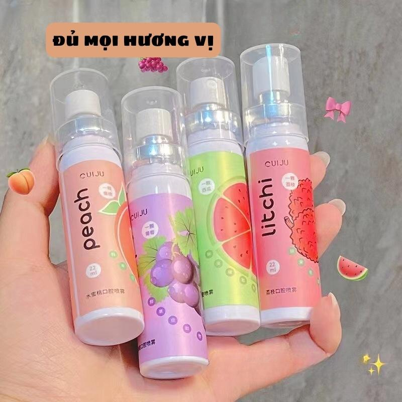 Xịt Thơm Miệng CUIJU Hoa Quả Thơm miệng sạch sẽ thơm tho