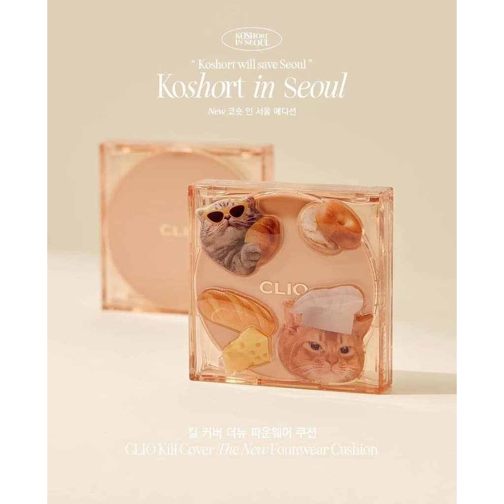 Phấn nước Clio Kill Cover The New Founwear Cushion x Koshort in Seoul Edition